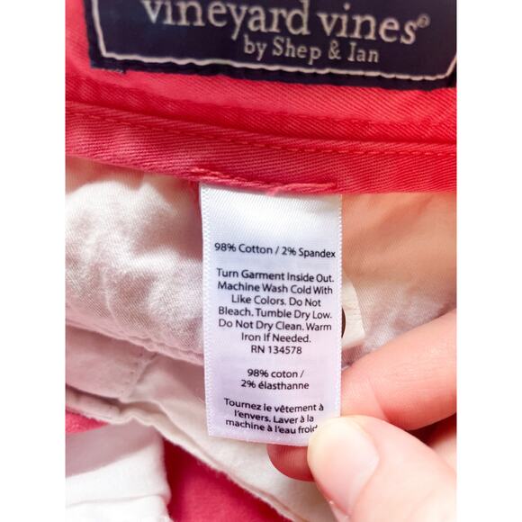 Men's Vineyard Vines Salmon Colored Breaker Chino Shorts Size 28 - Picture 5 of 8